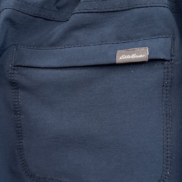Eddie Bauer Pants Size 6 Blue Ankle Fleece Lined Cargo Pull On Jogger Athleisure - Picture 6 of 16